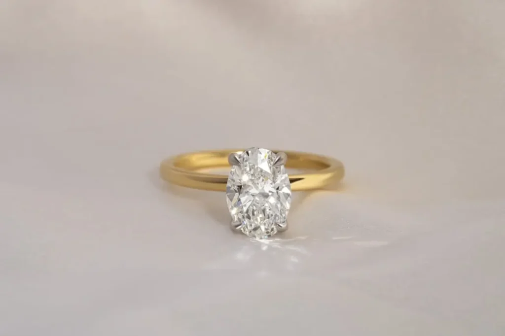 Oval Two Tone Engagement Ring: A Portrait of Grace and Fashion oval two tone engagement ring a portrait of grace and fashion
